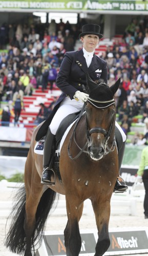 A dejected Kristy Oatley after the Grand Prix © Ilse Schwarz dressage-news.com