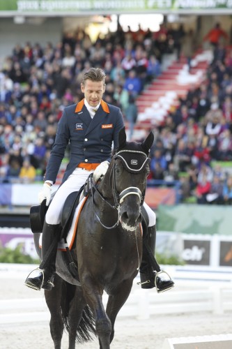 The face of Edward Gal says it all after his ride on Glock's Voice © Ilse Schwarz dressage-news.com