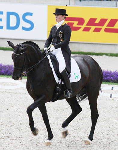 Isabell Werth and Weihegold OLD highlighted their extraordinary piaffe throughout the Freestyle© Ilse Schwarz/dressage-news.com