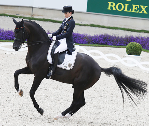 World No. 1 Kristina Bröring,-Sprehe and Desperados FRH in the Nations Cup Grand Prix. © Ilse Schwarz/dressage-news.com